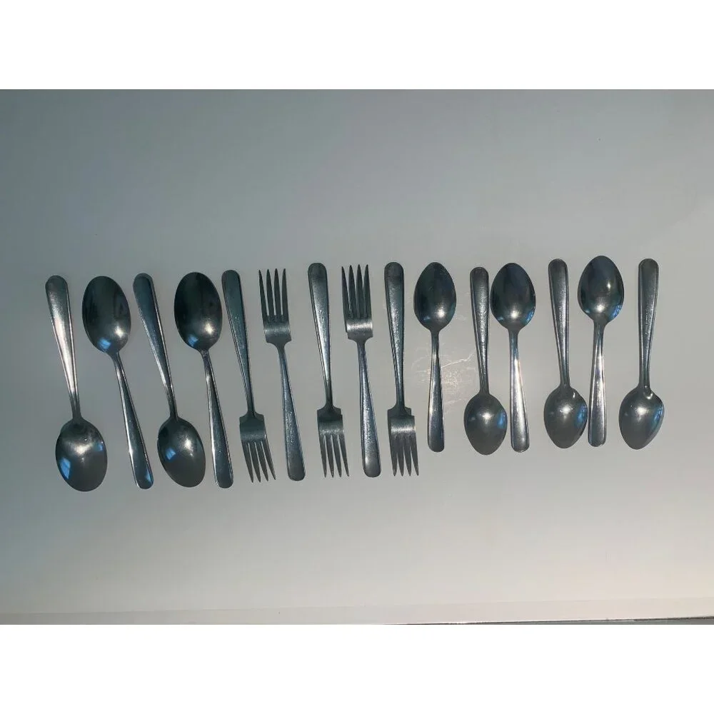 Vintage Stainless by Imperial USA Flatware Silverware Floral Lot of 15‎ Pieces